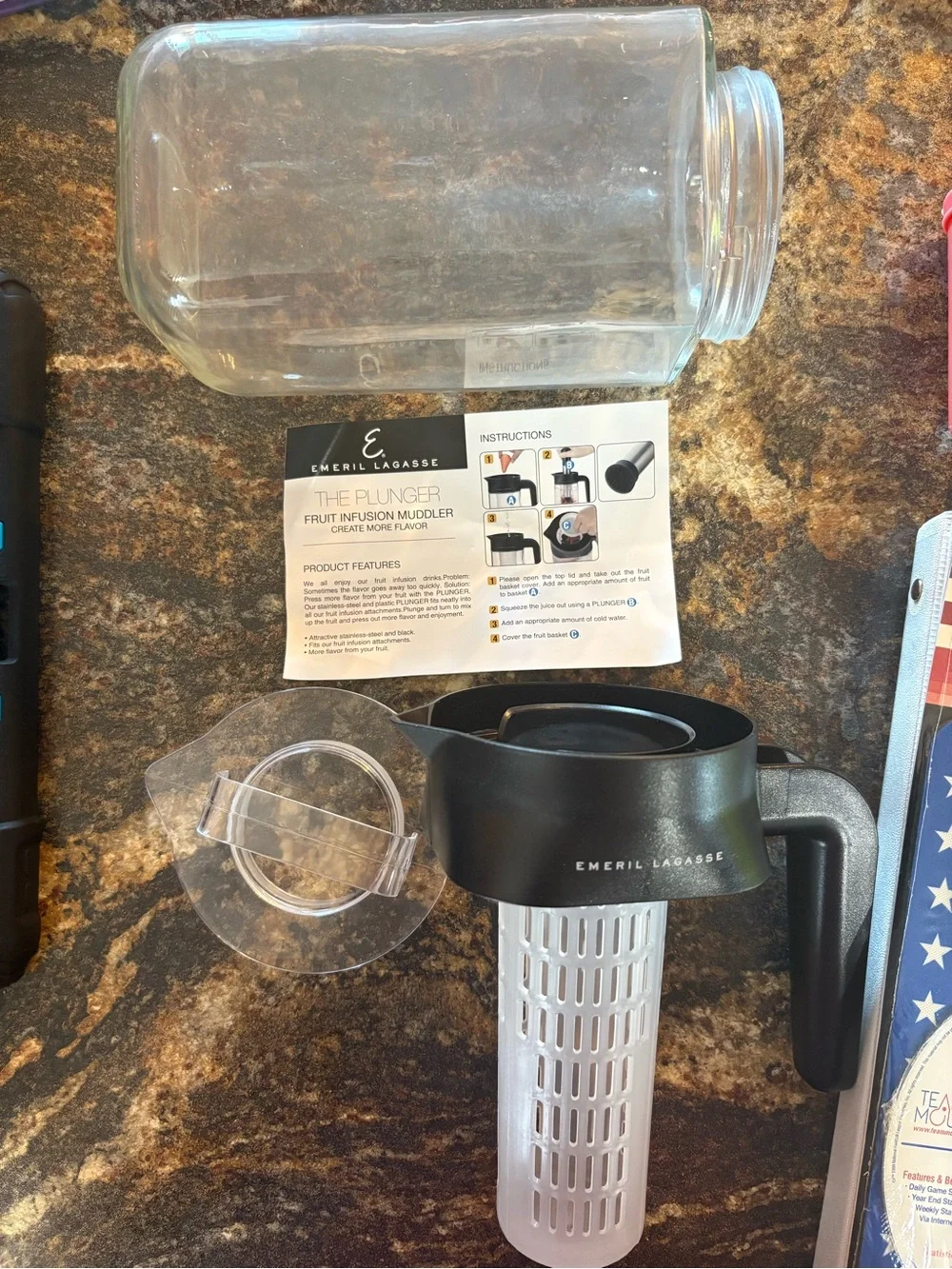 Emeril Lagasse Glass fruit infusion pitcher